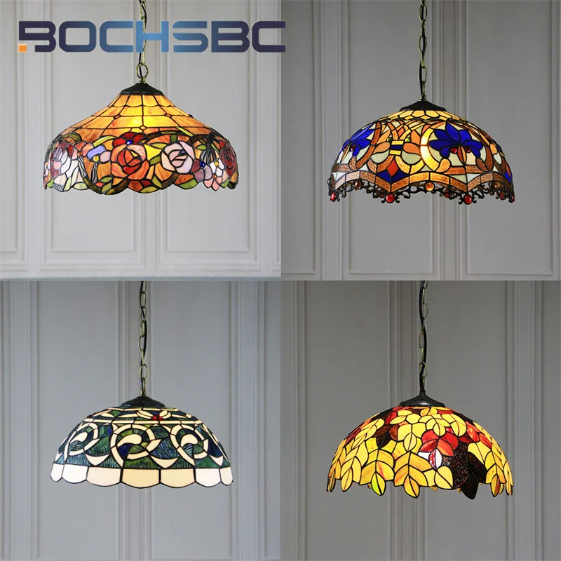

BOCHSBC Tiffany 16 inch dragonfly chandelier retro style decor study living room dining room commercial places pendant light