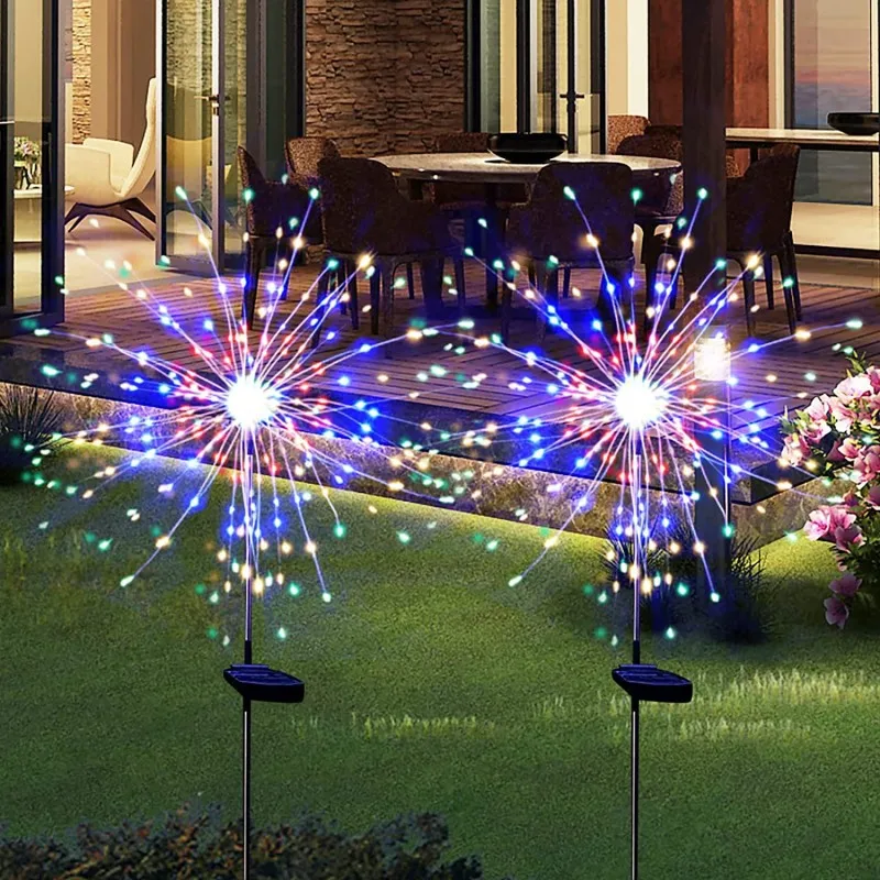 

LED Solar Light Outdoor Waterproof Solar Fireworks Lights Fairy Lights Outdoor Garden Lawn Pathway Lights For Patio Yard Decor