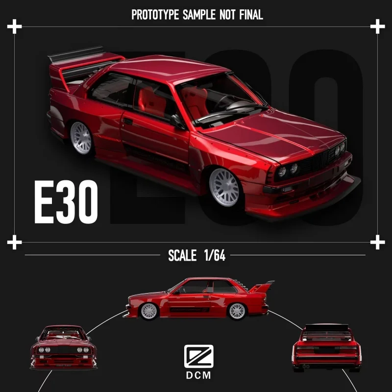 Voiture Collection Street Warrior 1:64 BMW M3 E30 Noire - Modèle Sport Carrosserie Large - Neuf