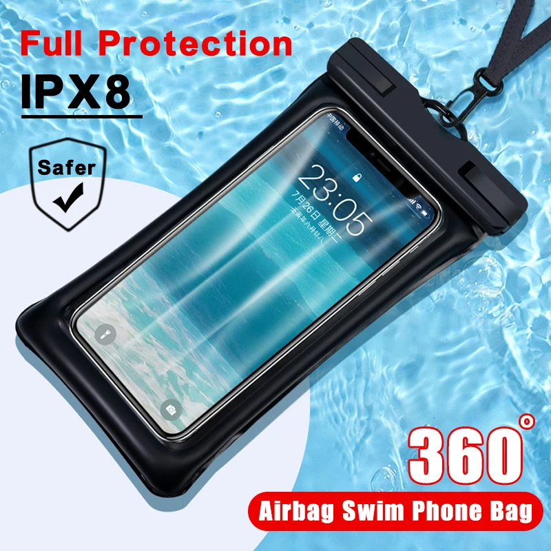 Custodia Per Telefono Impermeabile Con Airbag Galleggiante Per For Iphone 15 13 12 Pro Max Samsung S23 S22 Ultra Xiaomi 13T 14 Plus Accessori