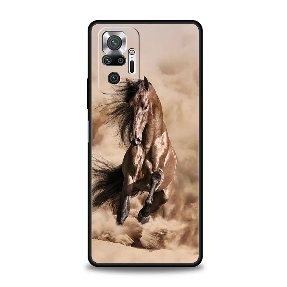 Elegant Animal Horse Black Phone Case