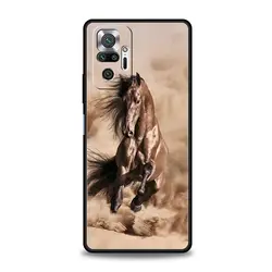 Elegant Animal Horse Black Phone Case for Note 12Pro Plus (A1)