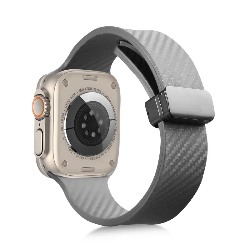 Carbon Fiber Pattern Magnetic Watch Strap Bracelet