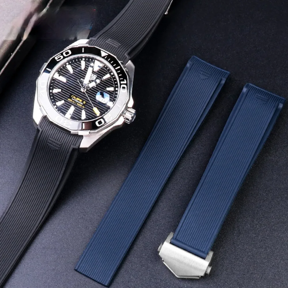 Orologio In Gomma Impermeabile Con Adattamento Curvo Per Tag Heuer New Competitive Diving 300 500 Way111/222 Cinturino Per Orologio Da 22Mm