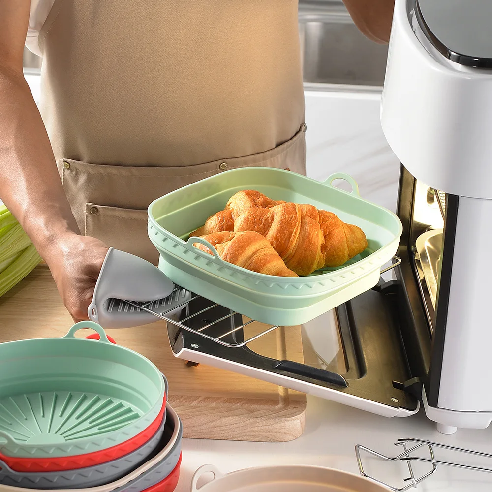 23 cm Silicone Mold for Frying Machine Air Fryer Tray Baking Pan