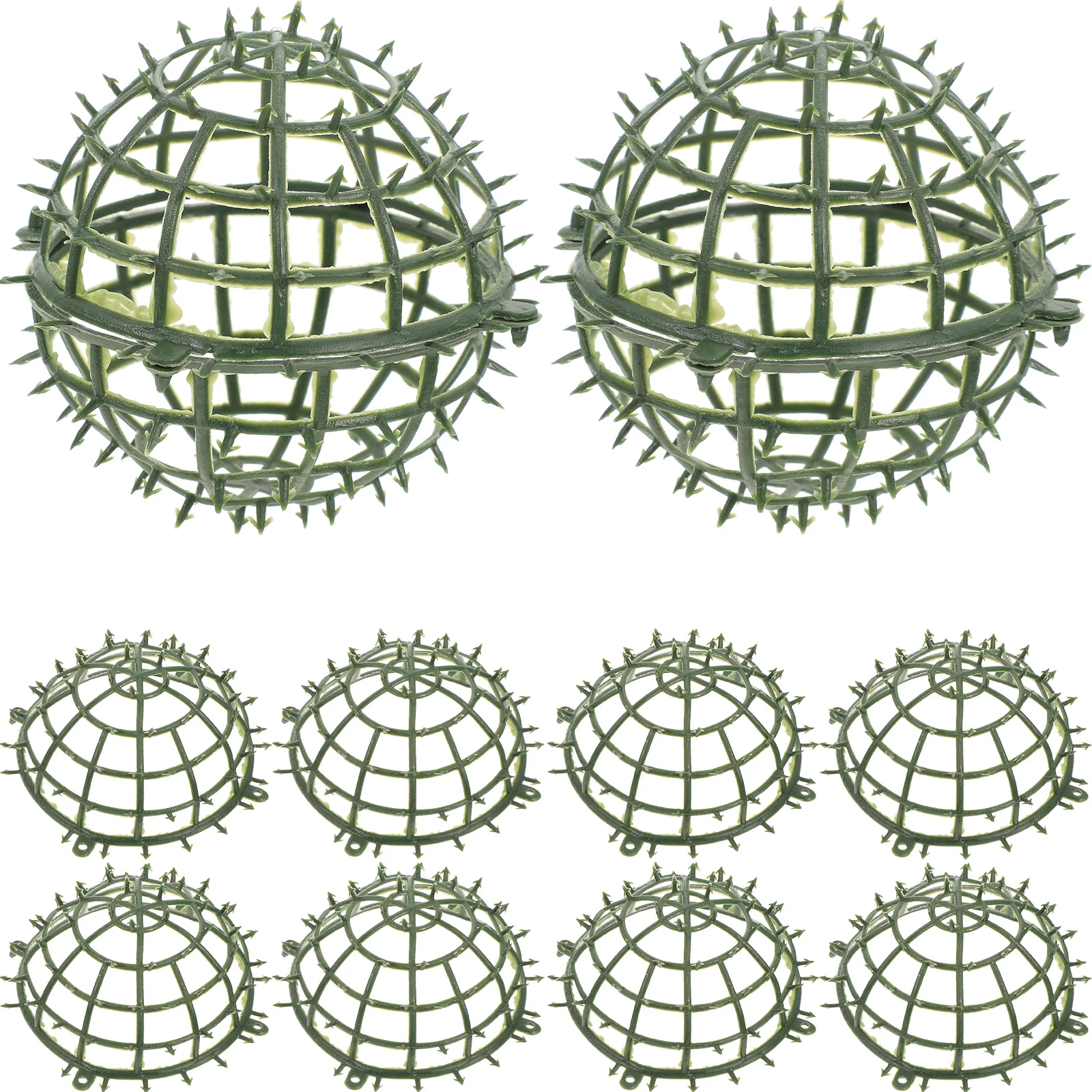 

6 Pcs Cage Flower Arrangement Wedding Decor Floral Wire Wreaths Plastic Grass Ball Rack