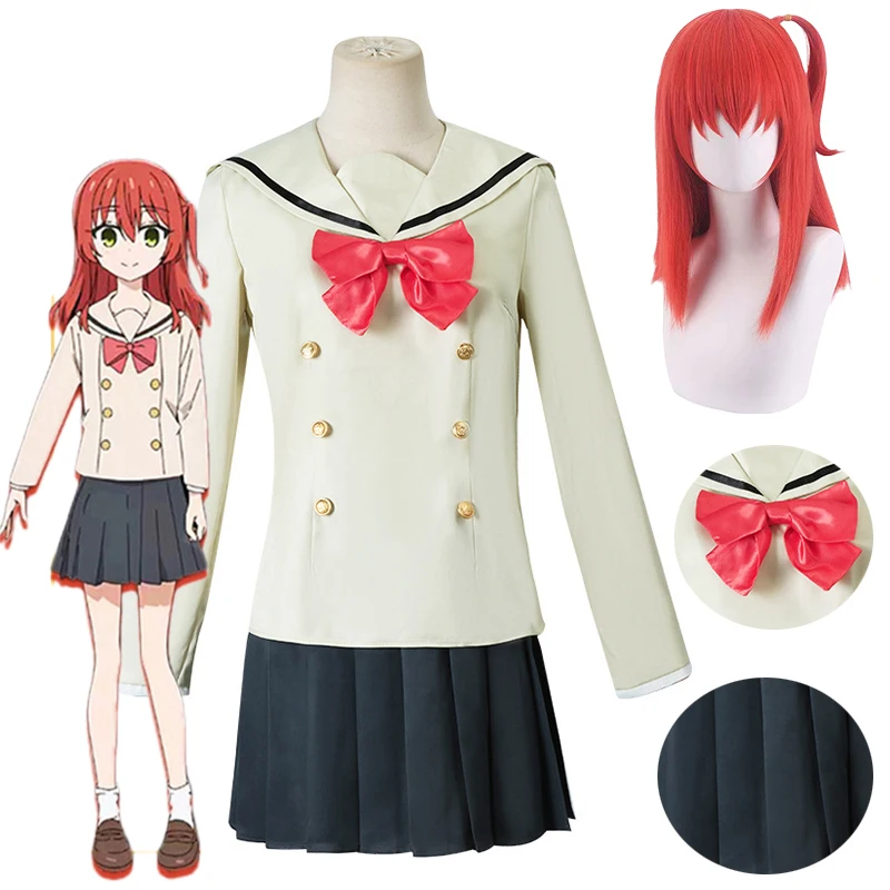 Bocchi the Rock!: Ikuyo Kita | School Uniform Cosplay Costume Set 22 Bocchi the Rock Ikuyo Kita School Uniform Cosplay Costume