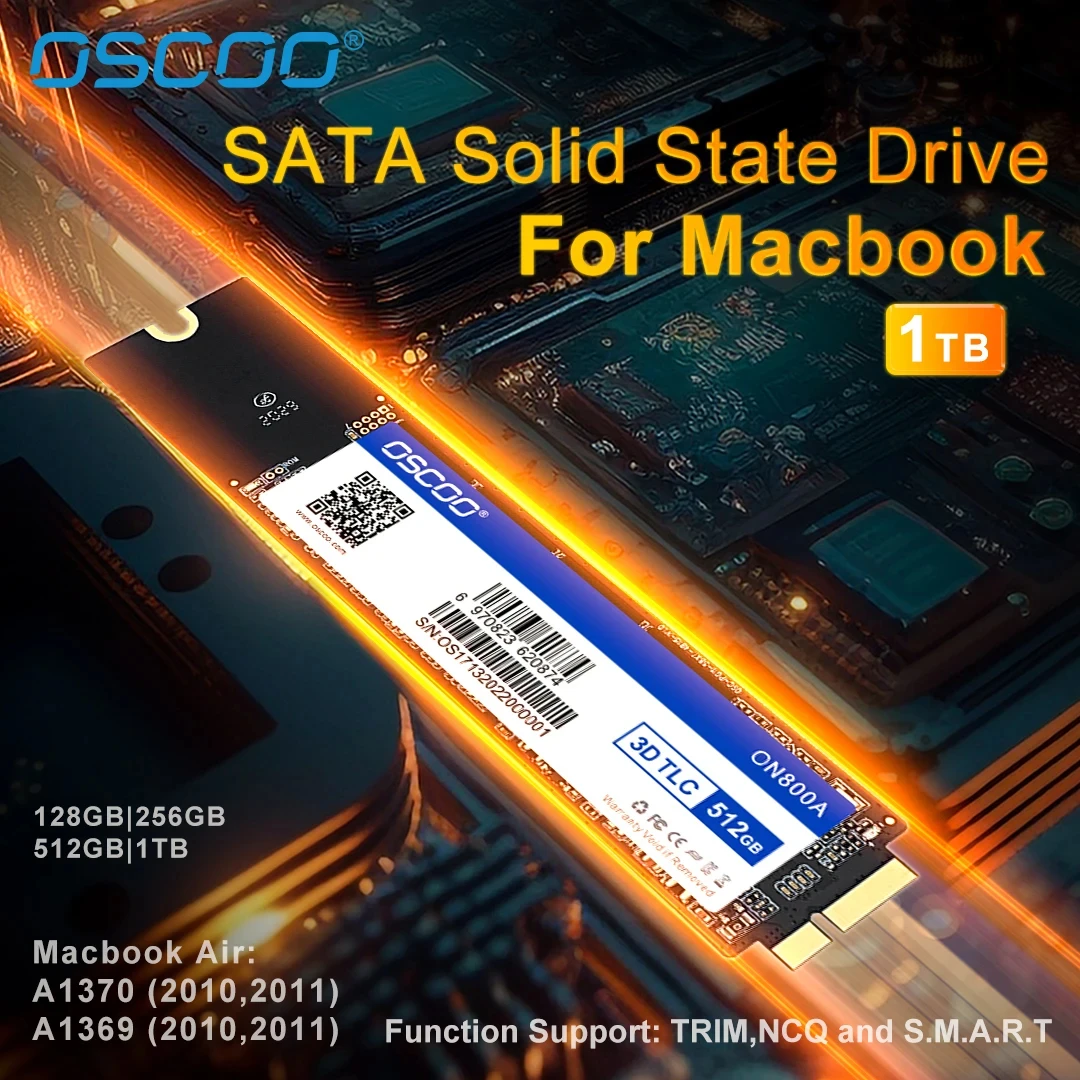 Oscoo Sata3 Ssd M.2 Ngff Solid State Drive 512Gb 1Tb Per 2010 2011 Macbook Air A1370 A1369 Ssd Aggiornamento Disco Rigido Interno Ssd
