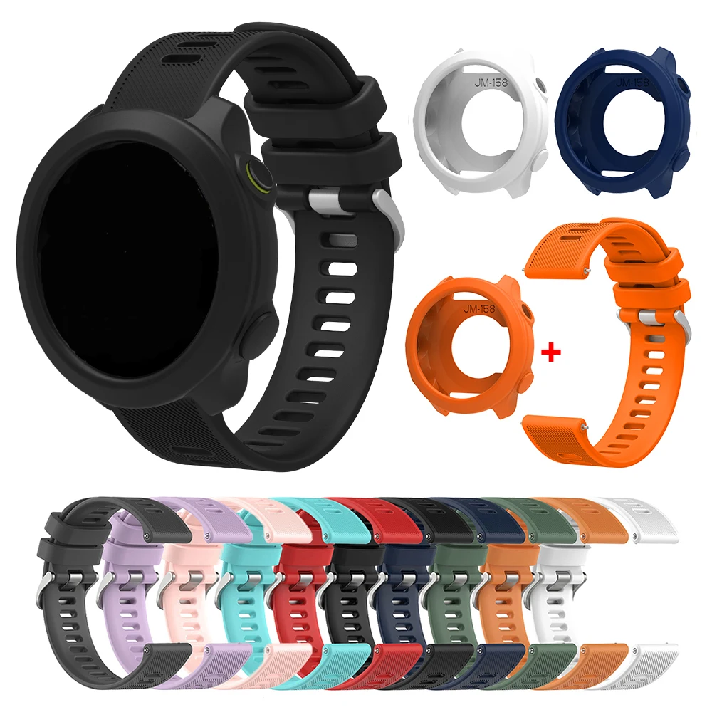 Durable Silicone Strap with Protective Case for Smartwatch Replacement