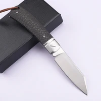 2024 Carbon Fiber Handle Folding D2 Blade Camping Hunting Hiking Fruit Knife Multi functional EDC Tool Knife 2