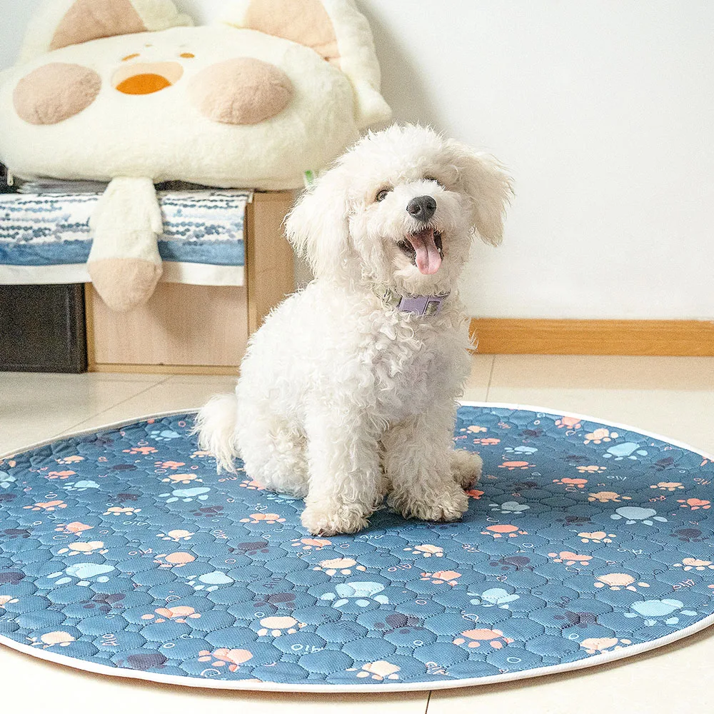 Circle Non-slip Mat for Pets Waterproof Dog Pee Pad Breathable Cat Mat Washable Pet Diaper Pad High Absorbent Pet