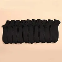 10-40 paires femmes/hommes bateau chaussettes invisibles coupe basse Silicone antidérapant été No-show cheville chaussettes couleur unie décontracté respirant 3