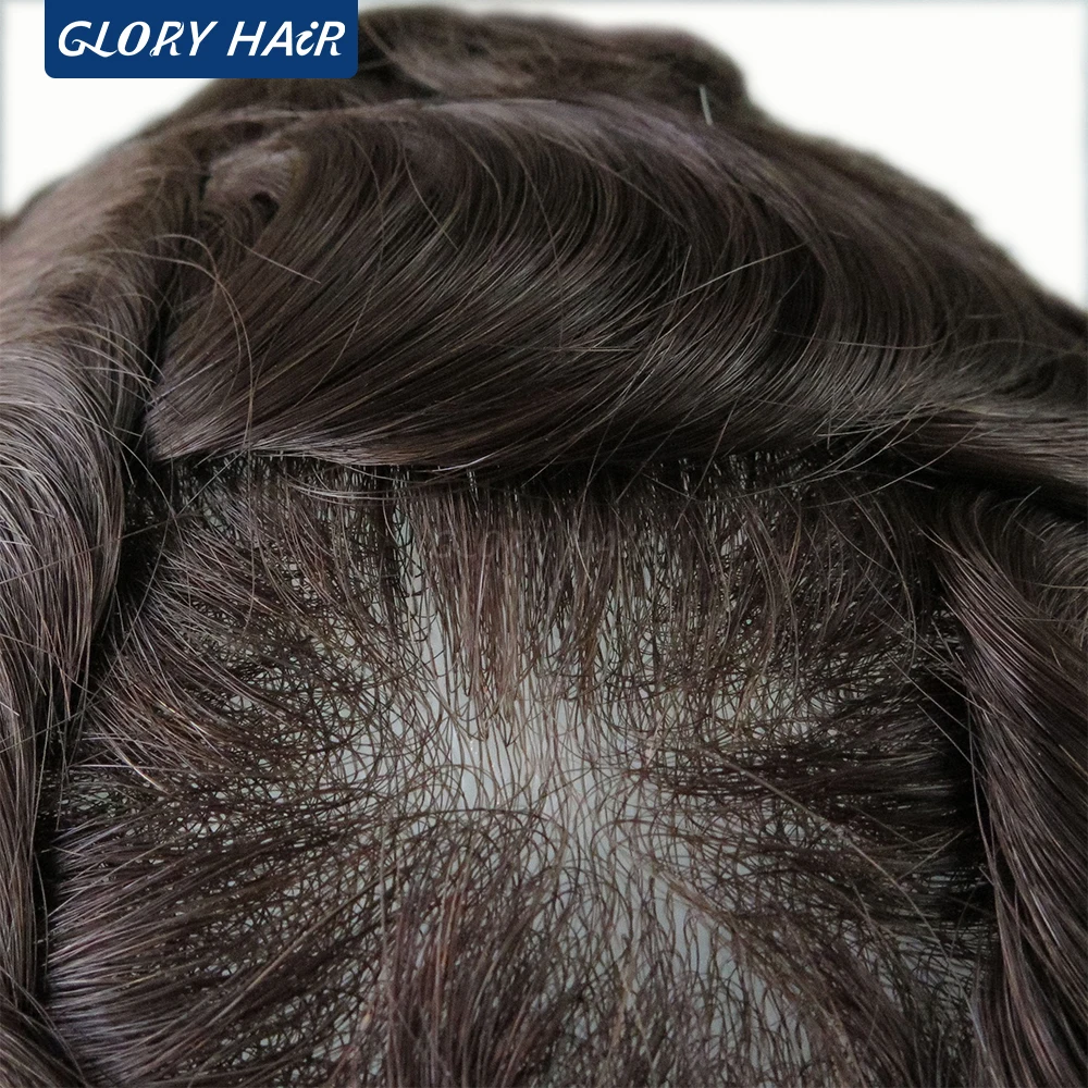 Men Toupee Multiple Color All V Loop Invisible PU Hair Unit Men's Capillary Prosthesis