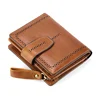 Women's RFID Blocking Leather Small Compact Bi-fold Zipper Pocket Wallet Card Case Purse with id Window 3