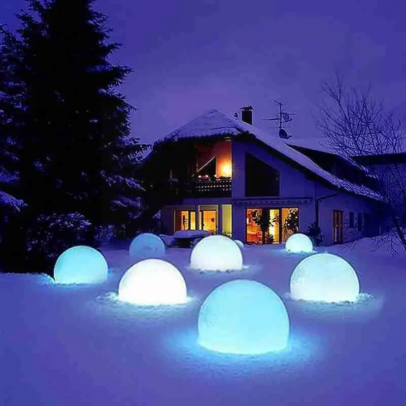 

Remote Control LED Glowing Ball Funny Inflatable Luminous Ball PVC Home Decorative Beach Ball For Outdoor Swimming Pool Outdoor