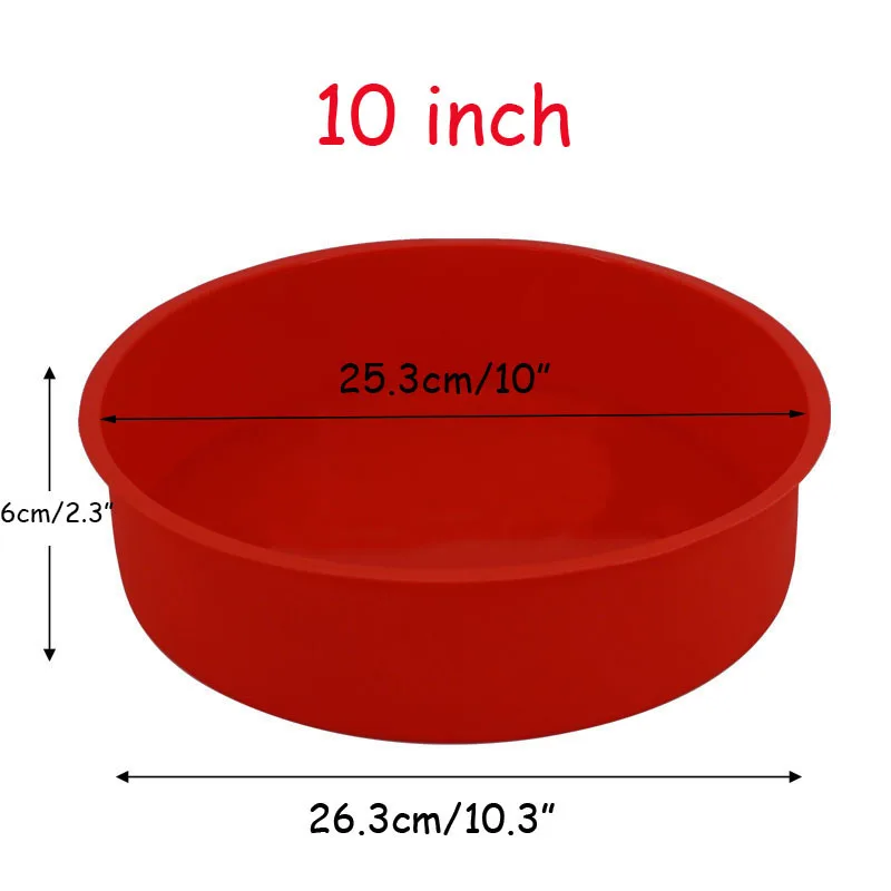 Silicone Nonstick Round Cake Mold for Baking, Pastries, and Desserts (4-10 Inch)