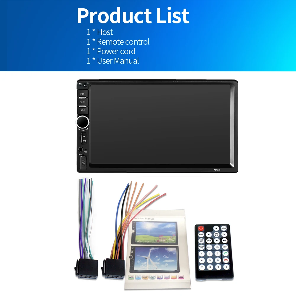 2din Stereo 7 Inch Acodo 7018b Car Radio 2 DIN Touch Screen Multimedia