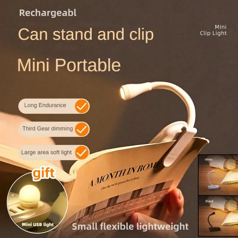 

Book Light Reading Lights In Bed Led Book Night Lamp Portable Rechargeabl Brightness Clip Lighting Small Flexible Lightweight