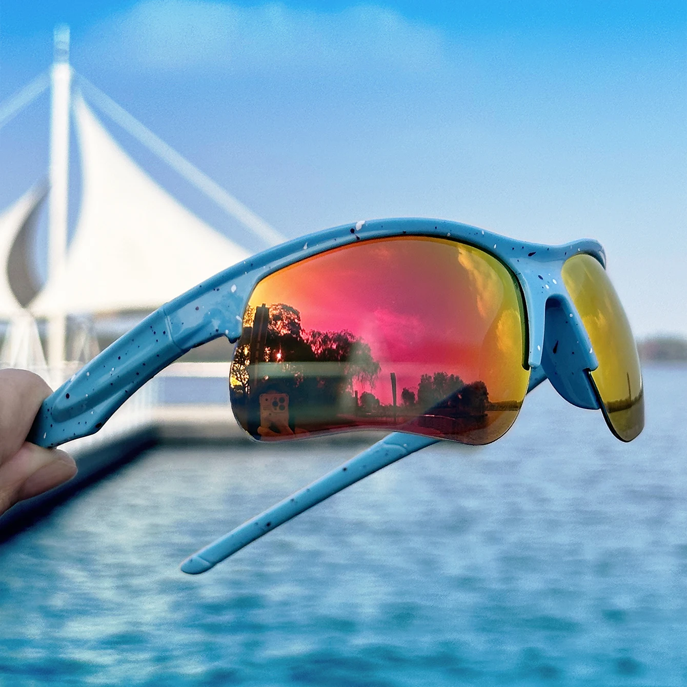 Men and Women Outdoor Sports Sunglasses UV400 Bicycle Cycling Eyewear Mtb Bike Camping Hiking Driving Goggles Colorful