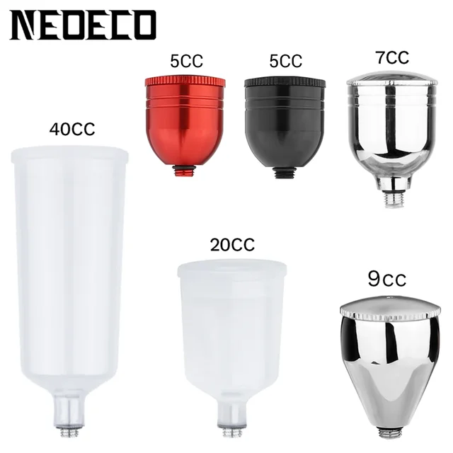 7cc 9cc 20cc 40cc Airbrush Detachable Fluid Cup For Gravity Feed