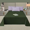Spring Summer Autumn 1Pc 100% Polyester  Flat Sheet Solid Color High Quality Bed Sheet Large Size 250X270cm Customizable 3