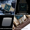 2025 New Luxury Square Sport Man Wristwatch Waterproof Luminous Chronograph Quartz Men's Watches Stainless Steel Men Watch Reloj 5