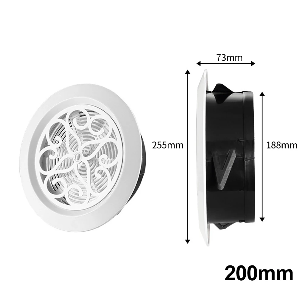 Round Air Vent Grille Air Ventilation Cover Vent Cover Outlet Fresh ABS Adjustable Volume Indoor Ventilation Vents Air Vent Grille