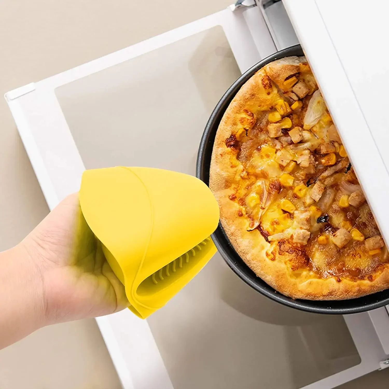 Silicone Cooking Pinch Grips Oven Mitts Potholder Mini Oven Gloves for Kitchen Cooking Baking Air Fryers Microwaves BBQs