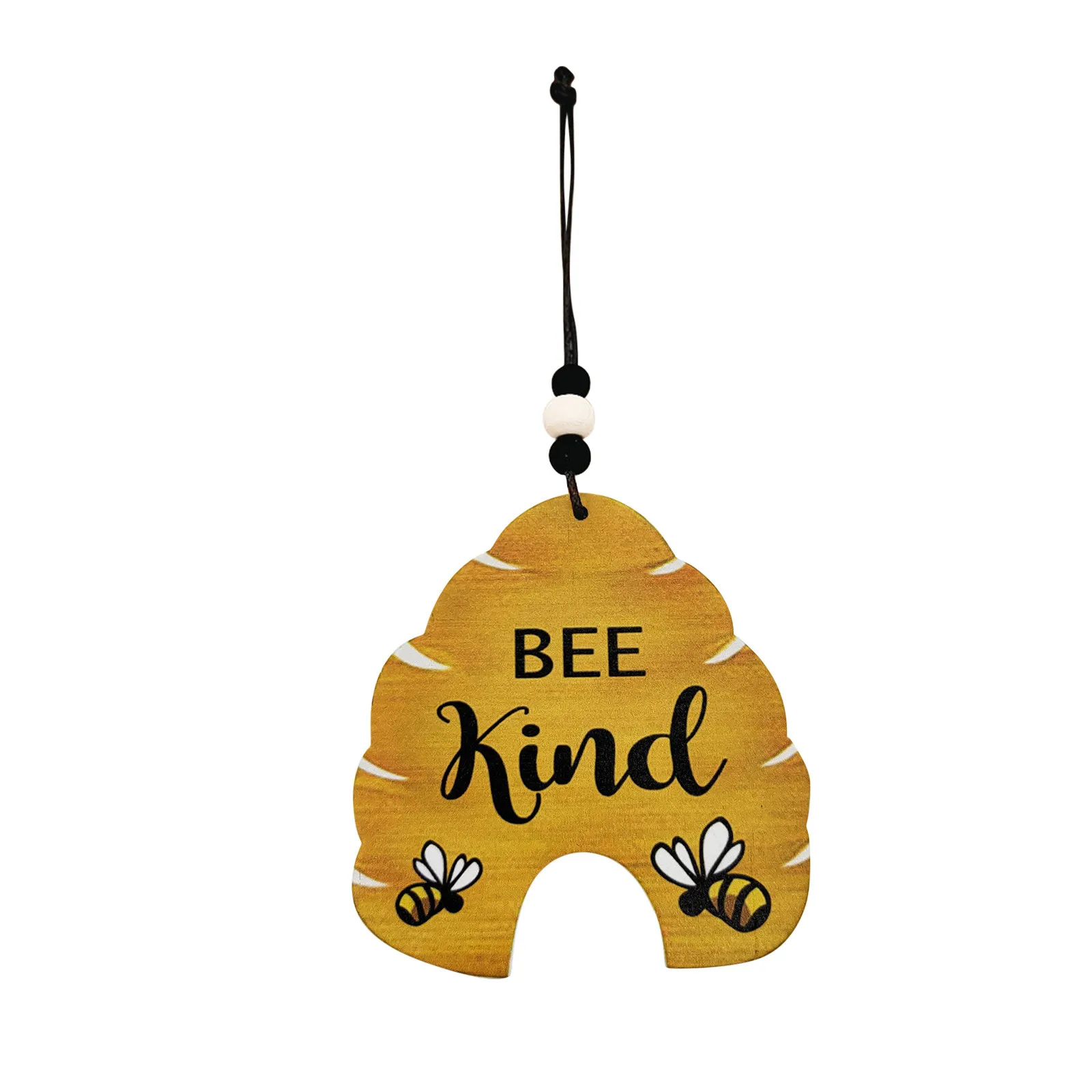 Bee Crafts Pendant Bee Decorations Style Creative Ornaments Wooden Festival  Beehive Hangs - AliExpress
