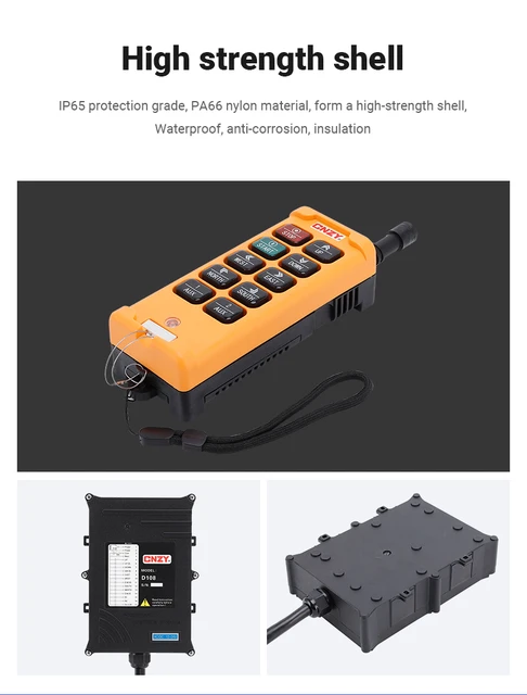 Channel Mini Industrial Wireless Crane Radio Remote Control 12V