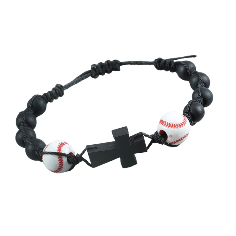 

Baseball Beaded Bracelet Men's Gifts Bracelets Wrist Chain Sports For Polyester Theme Party Favors Charms Man