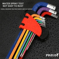 PINTUDY Inner Hexagonal Wrench Color Non Slip Anti Rust Durable Portable Hexagonal Wrench Set Hexagonal Ball Head Combination 1