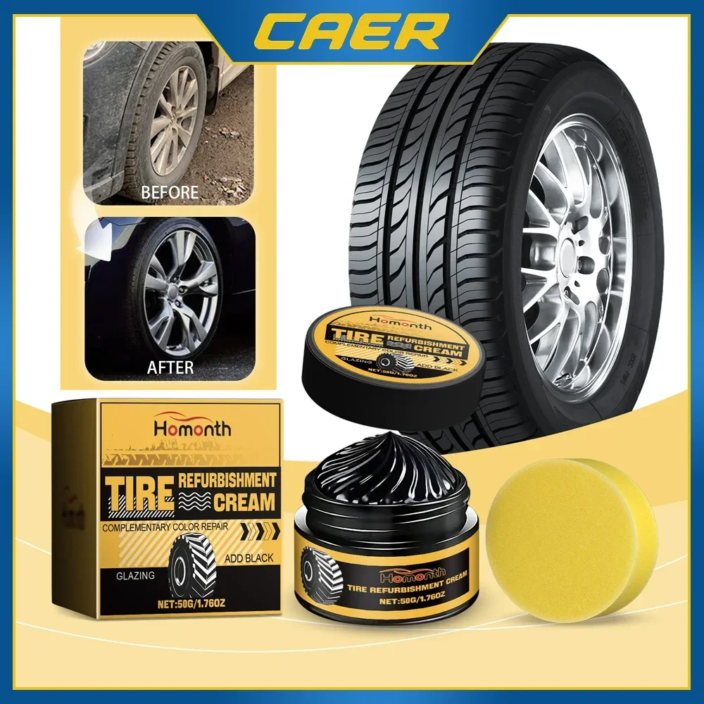 100g Tire Coating Paste Creative Car Tire Retreading Cleaning Cream Shiny Paste Maintenance Brightener Car Polishing Agent