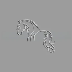 Unruly Horse Comic Stickers: High - Quality Decals for Cars, Trucks, Motorcycles, and Laptops (Reflective silver)