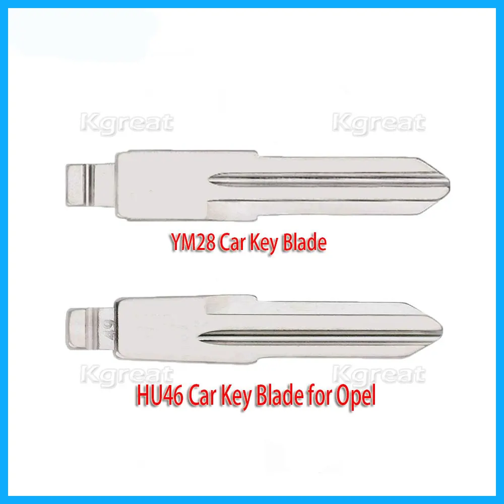

Металлический необработанный флип-ключ YM28 10 шт., лампа YM28FH HU46 для Opel, Chevrolet, KEYDIY, KD, Xhorse, VVDI, JMD, дистанционный ключ