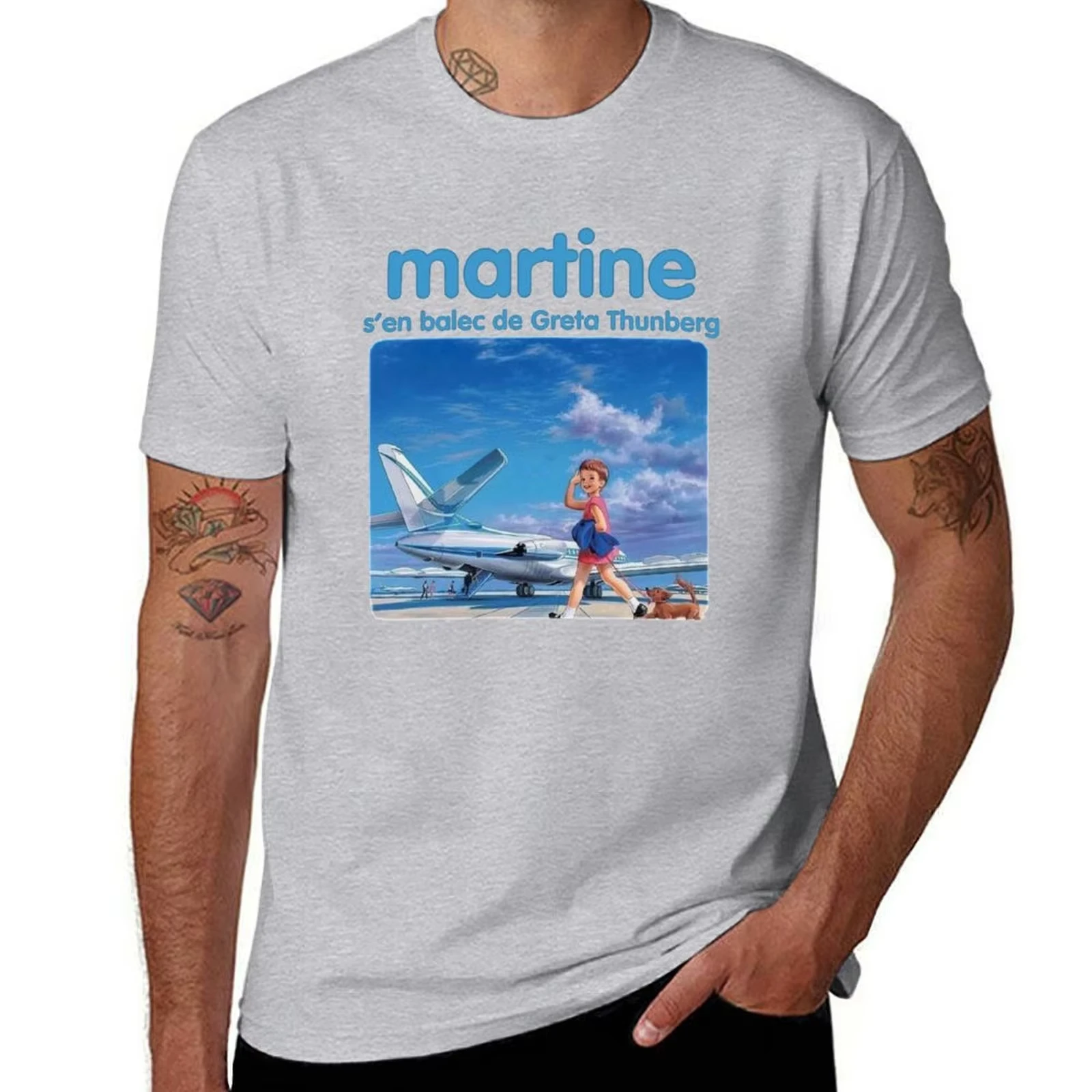 2026 Martine Gets Rid of Greta Thunberg 티셔츠 빠른 건조 애니메이션 블라우스 남성용 티셔츠 그래픽 Ins Y2k