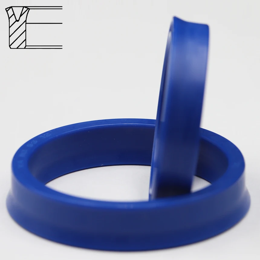 YA 6-208mm ID 12-200mm OD Blue PU Piston Shaft Rod Gasket Sealing Ring U/Y Grooved Two Lips Hydraulic Cylinder Oil Seal