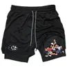 Anime IPPO Compreesion Shorts for Men Gym Workout Running Athletic 2 in 1 Performance Shorts with Pockets Activewear 3