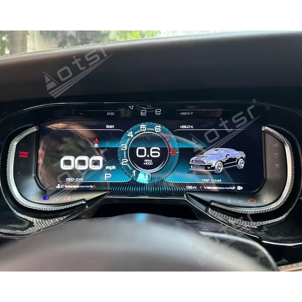 Panel de Instrumentos Digital para Ford Mustang GT GT500 2009-2014, Pantalla Virtual de Cabina, Velocímetro, Accesorios para Auto 3
