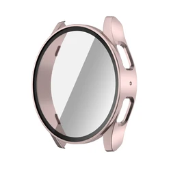 Premium Full Coverage Glass+Case Protective Cover for Smartwatch - Durable PC Bumper Accessory (CherryG)