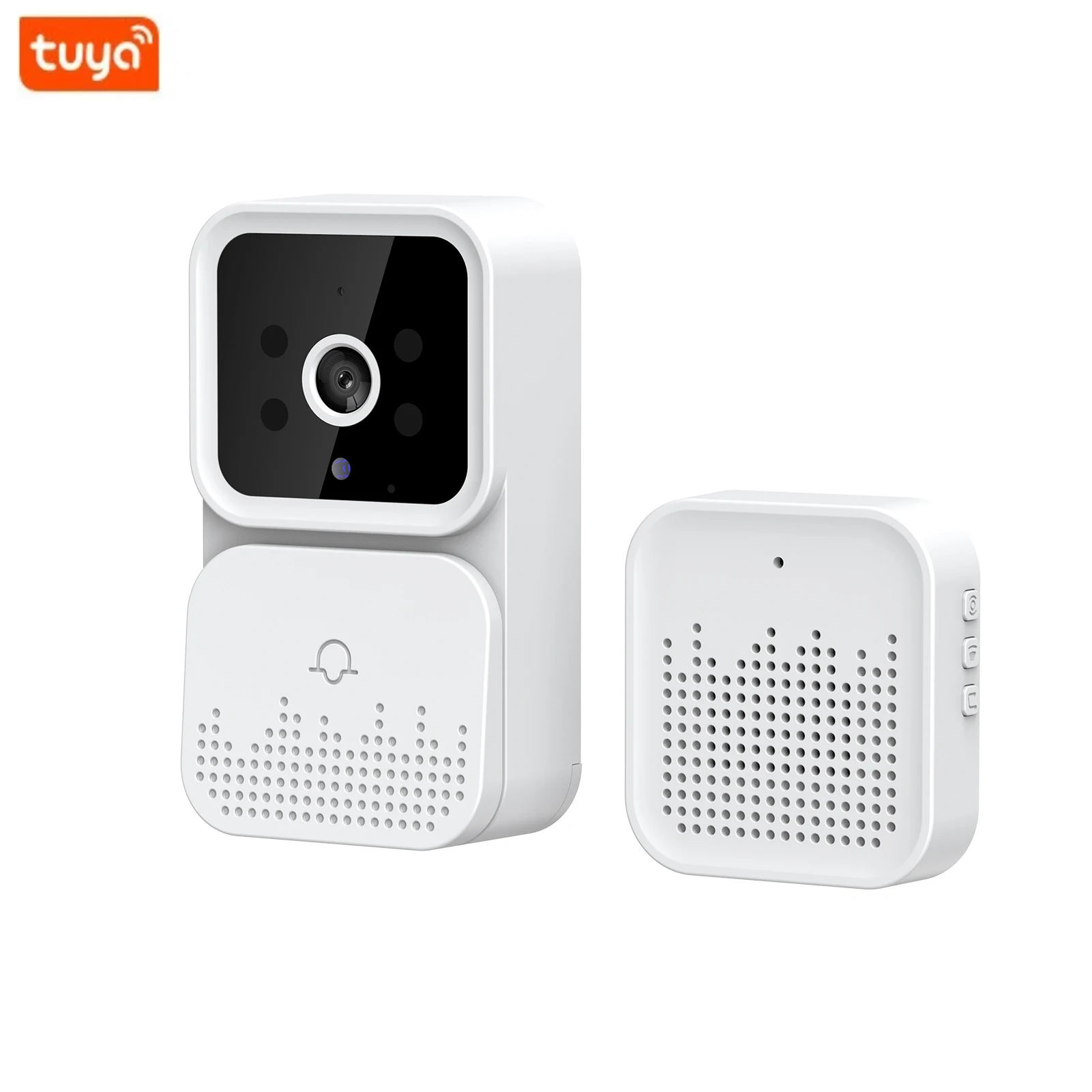  tuya Smart Video Doorbell Wireless HD Camera PIR Motion Detection IR Alarm Security Door Bell Wi-Fi Intercom for Home Apartment 