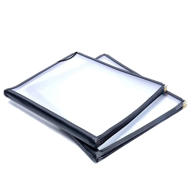 

4 шт., прозрачные чехлы для меню ресторана, 4 страницы