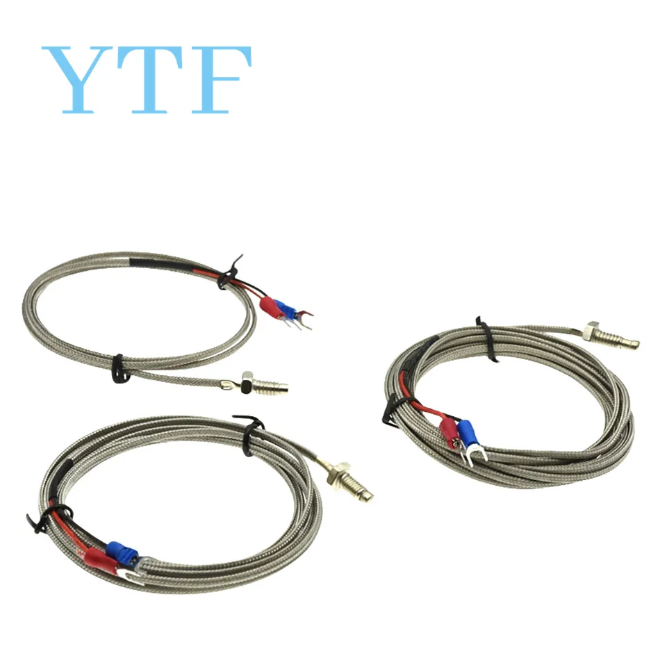 

1M/2M/3M K Type Thermocouple Control Thread M6 Screw Probe Temperature Sensor Temperature Controller 0-400C Sensor Probe