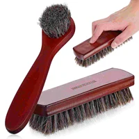 2 Pcs Shoe Brush Boot Care Kit Brown Boots Cleaning Mane Athletic Shoes 1