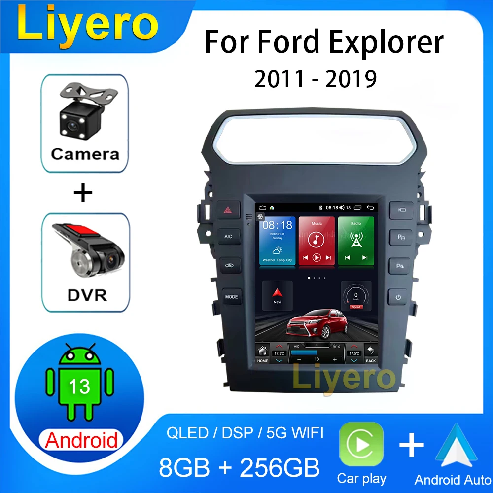 

Liyero Android Auto GPS Navigation For Ford Explorer 2011-2019 Car Radio DVD Multimedia Video Player Autoradio Stereo 9.7 inch