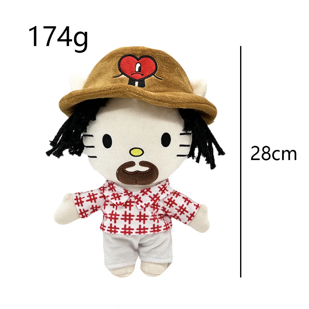 thumbnail image 1 of Peluche de Hello Kitty de 24 cm de Travis Scott, gato de Wayne Singer, peluche suave de colección, modelo de juguete para regalo de cumpleaños para niños, 1 of 5
