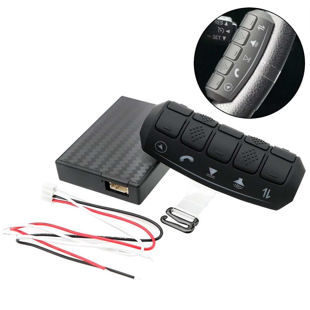 자동차 라디오 DVD GPS 플레이어 핸들 단추, 범용 자동차 원격 제어, 무선 컨트롤러 LCD 백라이트