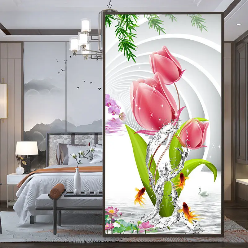 Customized glass stickers for bathroom windows, transparent and opaque,  anti-peeping and shading frosted film, window decals