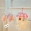 Cute Pink Student Dormitory With Strawberry, Heart-shaped Mini Plastic Clothes Hanger, Sock Clip And Underwear Clip 2