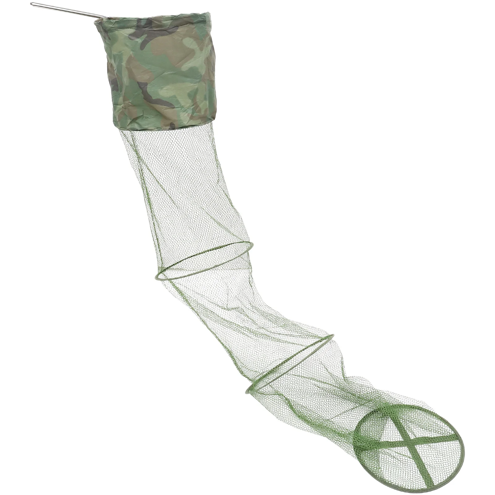 

Collapsible Fishing Nets Round Fish Shrimp Mesh Cage Folding Fishing Landing Net Drawstring Fish Bag (Nylon Mesh 200x33cm)